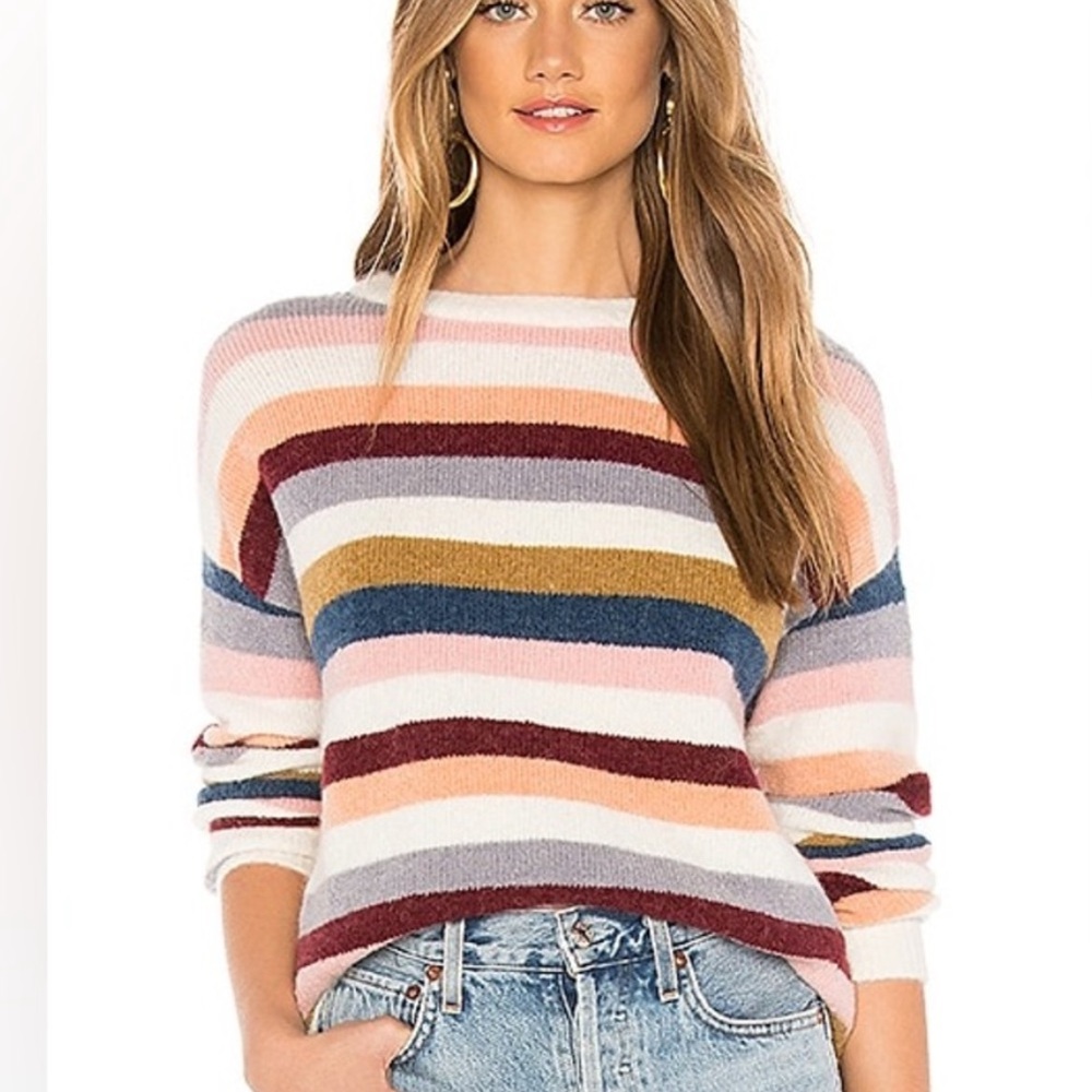 Rails Tira Alpaca Wool Striped Crew Neck Retro Sweater
